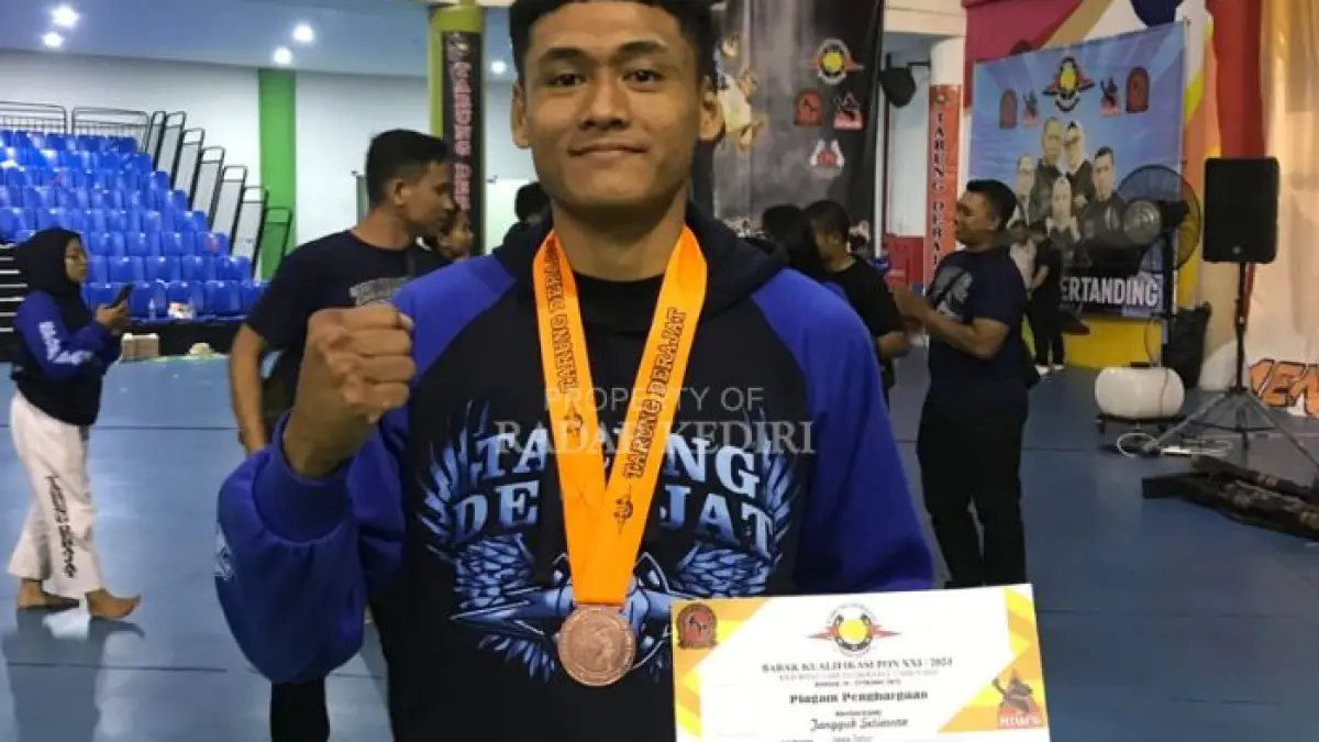 Tangguh Setiawan, atlet tarung derajat asal Kota Kediri. (ISTIMEWA)