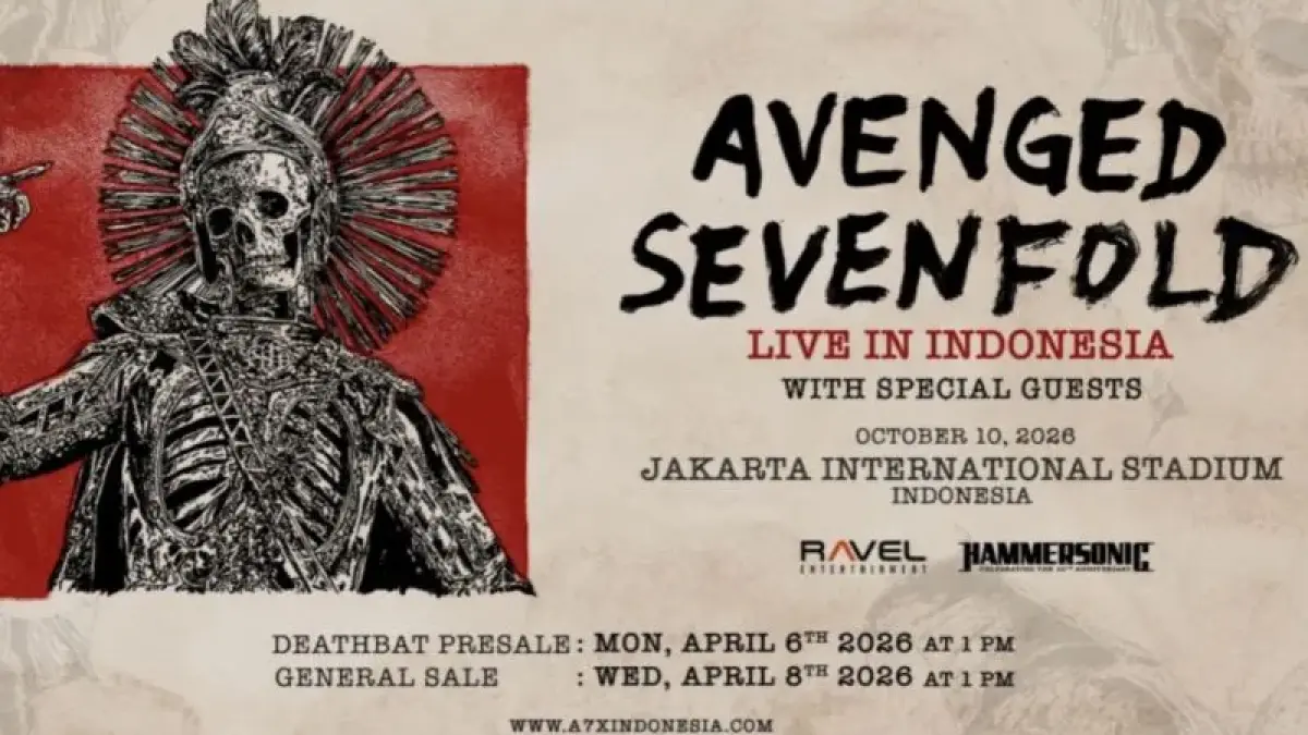 Poster konser Avenged Sevenfold Jakarta 2026