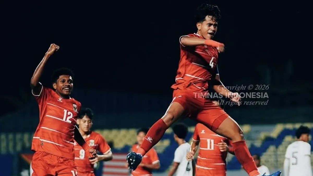 Timnas Indonesia U17 dalam laga kontra Timnas Timor Leste U17. (FOTO: Instagram Timnas Indonesia)