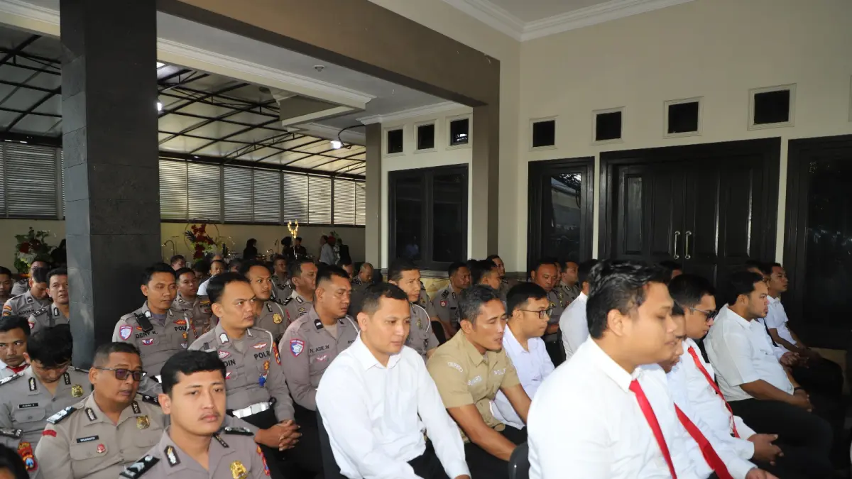 Suasana keakraban para pesonel Polres Kediri