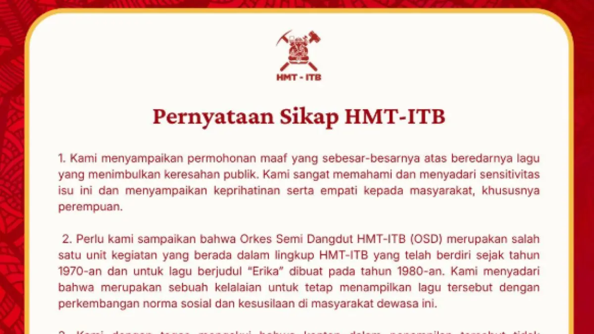 Pernyataan Sikap HMT-ITB (https://itb.ac.id/)