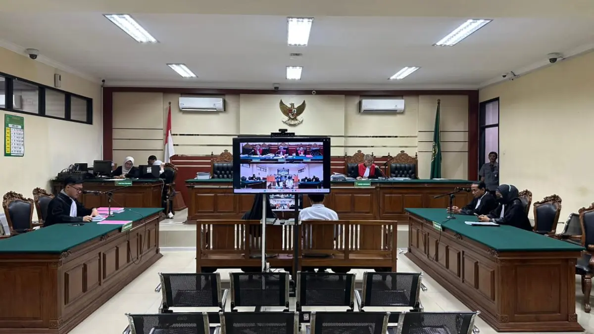 Suasana sidang tuntutan kredit fiktif BRI Turus