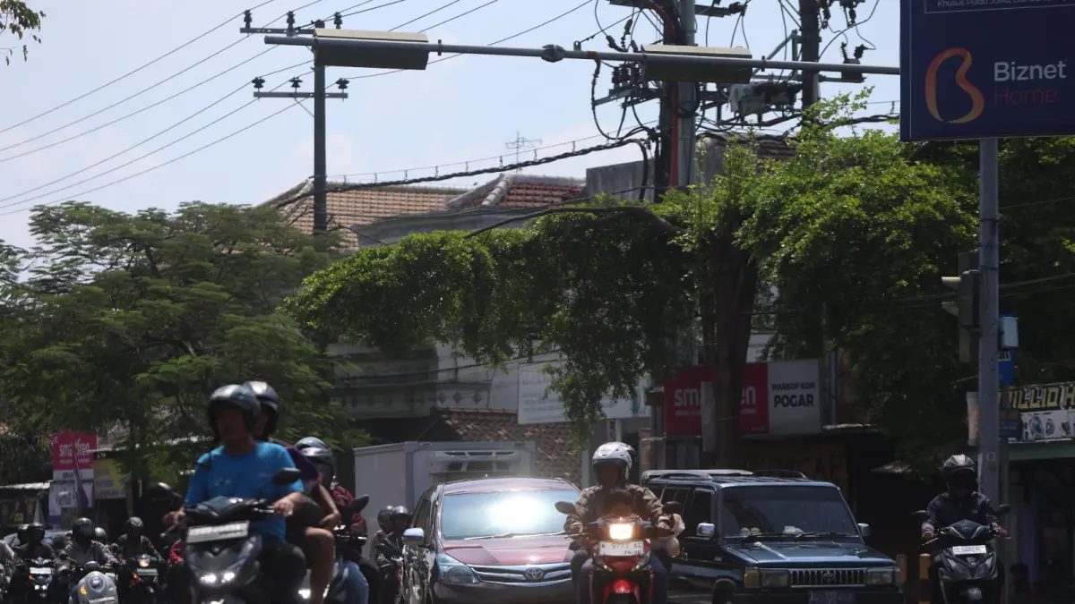 Simpang empat Mrican, salah satu lokasi yang akan dipasang ETLE statis. (Wahyu Adji/JPRK)