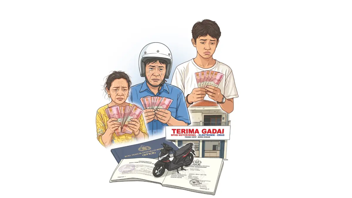 Ilustrasi Lipsus Menyibak Maraknya Rumah Gadai (Ilustrasi Afrizal)