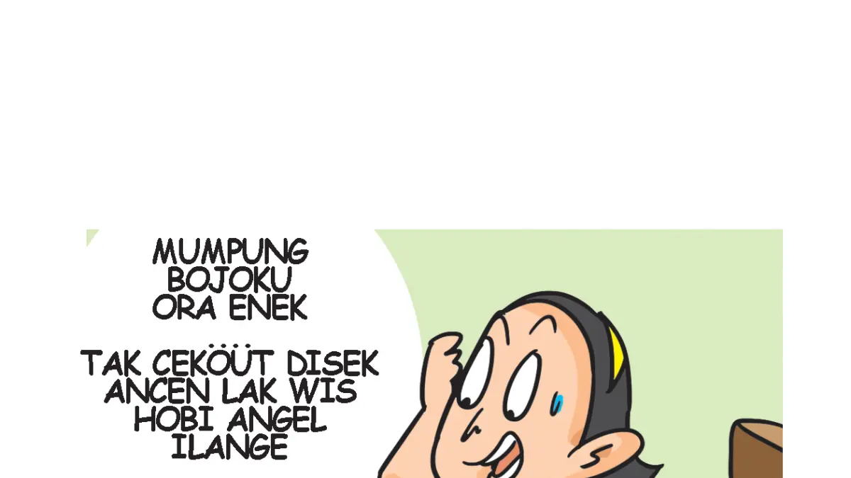 Ilustrasi : seneng njajan ditinggal bojo. (Afrizal Syaiful M/JPRK)