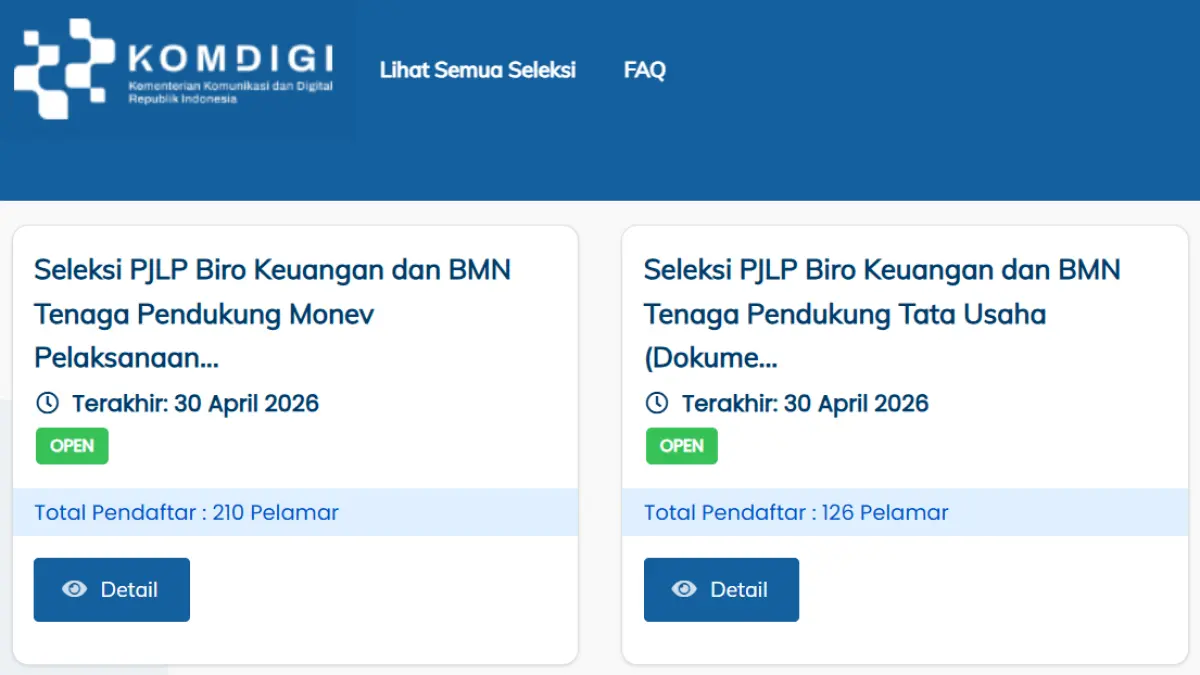 Lowongan Kerja Komdigi