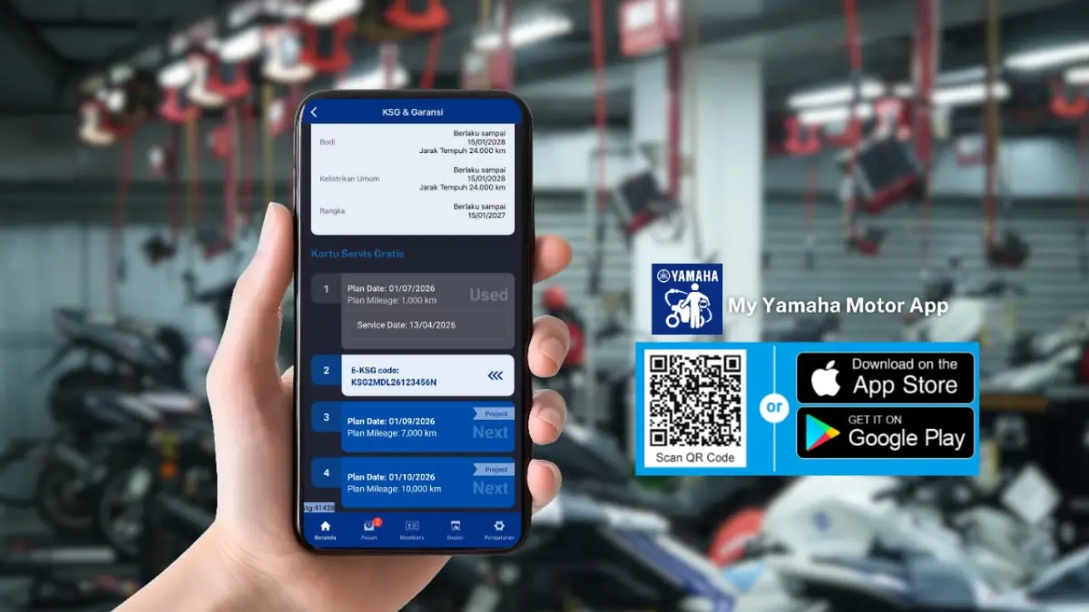 Yamaha Luncurkan Fitur E-KSG di Aplikasi My Yamaha Motor