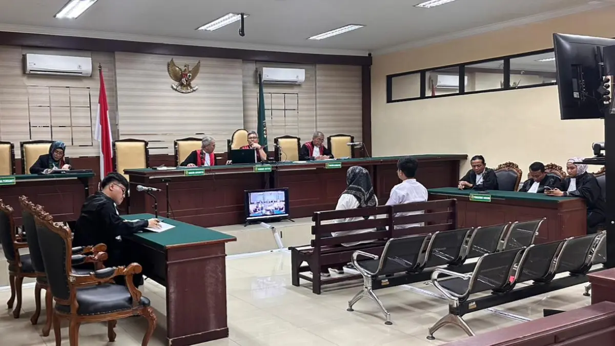 Suasana sidang putusan kasus kredit fiktif Bank BUMN Turus