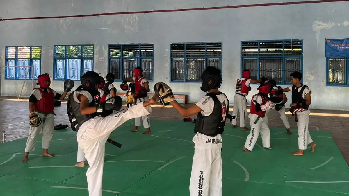 Atlet tarung derajat Kota Kediri.