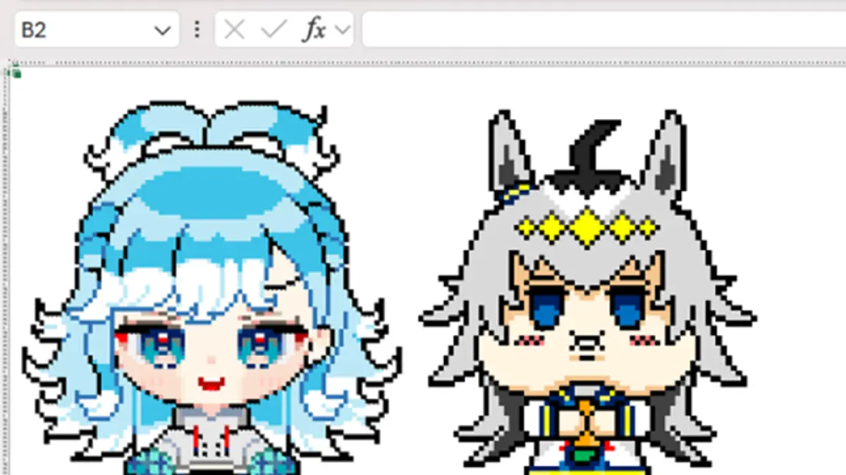 Seni Pixel di Excel