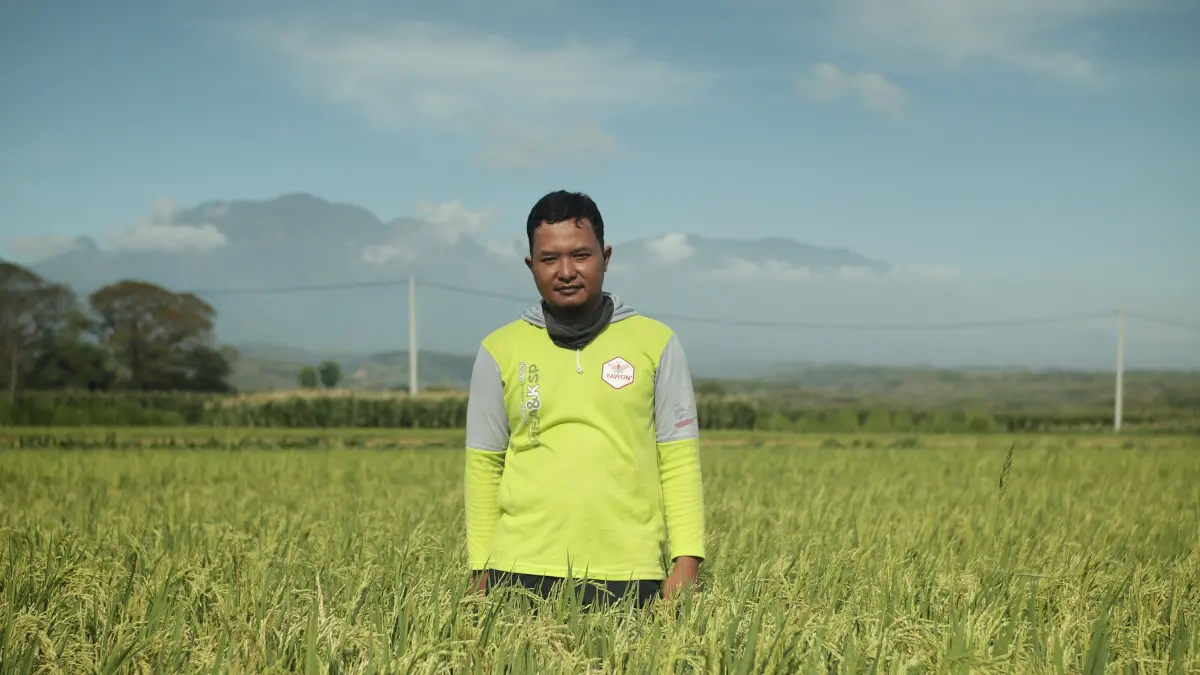 Abdul Aziz Setiawan, 35, petani padi muda asal Desa Joho, Kecamatan Pace, Kabupaten Nganjuk, Jawa Timur (Jatim)