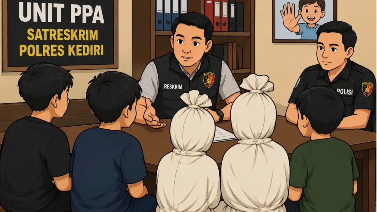 Ilustrasi polisi sedang melakukan pembinaan. 