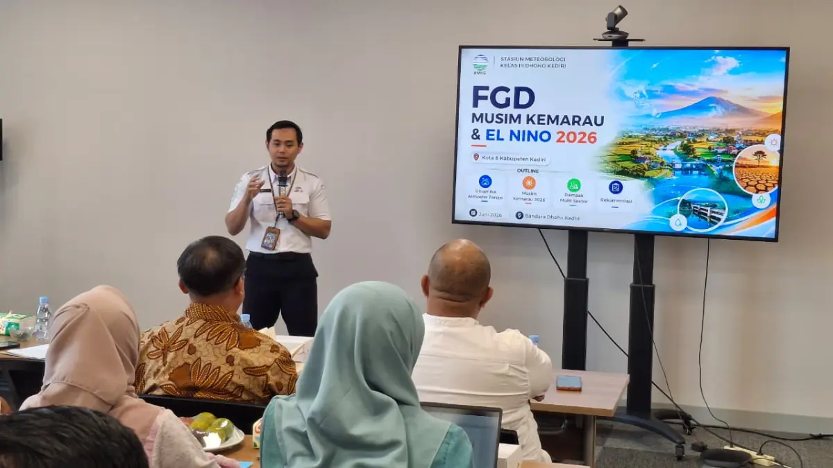 BMKG Kediri mengingatkan potensi bahaya di musim kemarau. (ASAD MS)