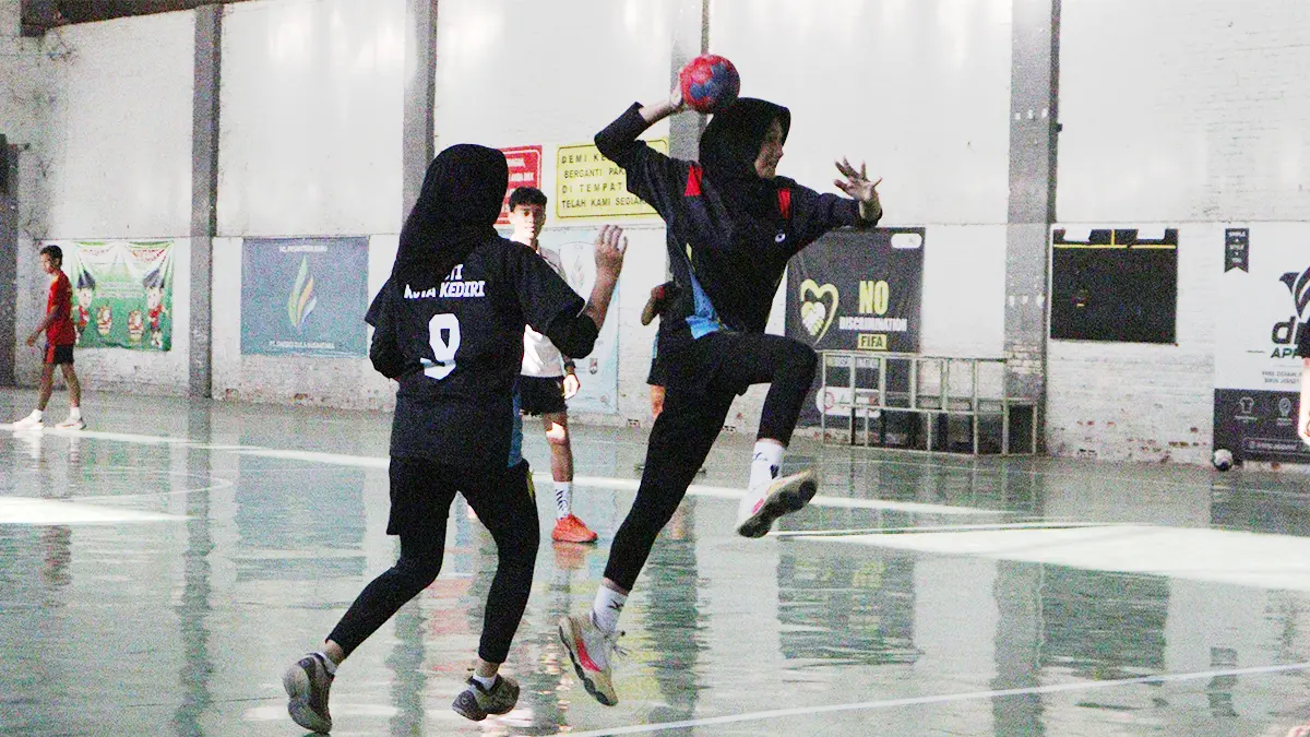 Atlet bola tangan Kota Kediri. (FOTO: Emilia/JPRK)