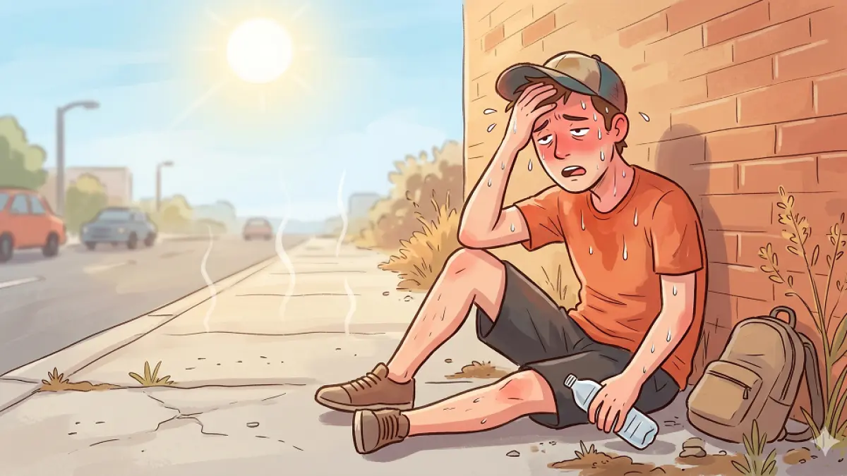 ilustrasi heat stroke.