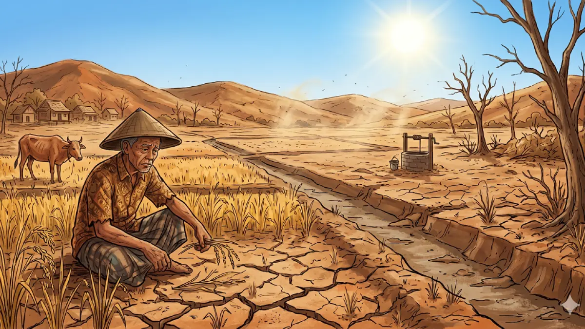 ilustrasi kekeringan.