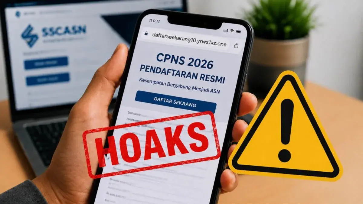 Hoaks poster pendaftaran CPNS 2026. (Foto: Kominfo Lampung Selatan)