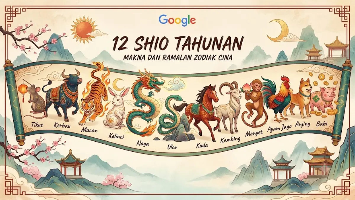 Ilustrasi 12 shio.