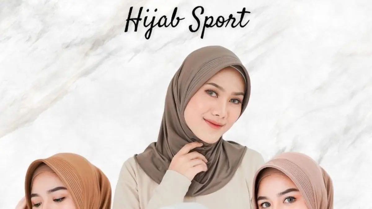 Ilustrasi Jilbab Sport. (Sumber : Pinterest)