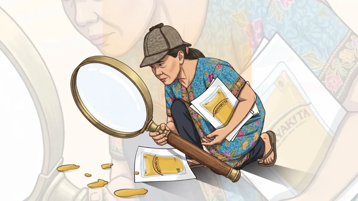 Ilustrasi Minyakita subsidi yang mulai langka di pasaran. (Afrizal Syaiful M/JPRK)