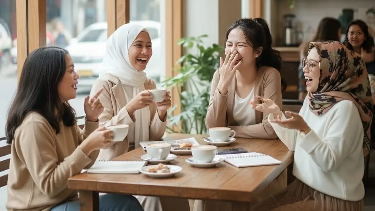 Rekomendasi outfit ngopi yang bisa kamu terapkan. (Sumber : Pinterest)