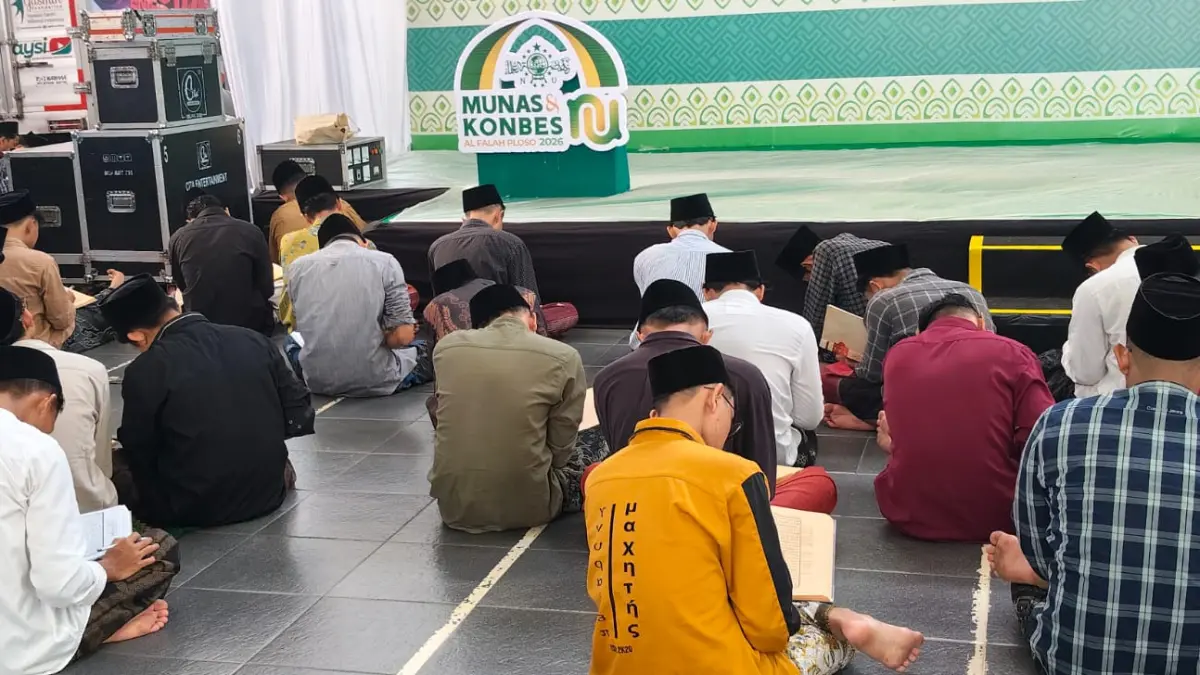 Suasana di Ponpes Ploso, Pojo, jelang Munas-Konbes NU.