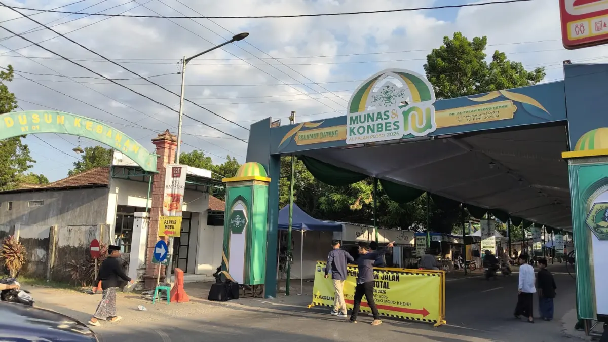 Suasana lokasi Munas dan Konbes NU di Ploso, Mojo, Kediri.