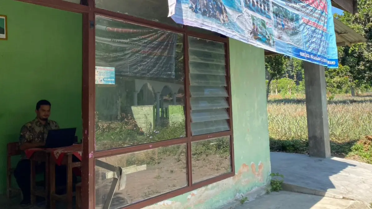 Suasana SPMB di SDN 1 Simbar, Plosoklaten. (Foto Himalaya Azzahra)