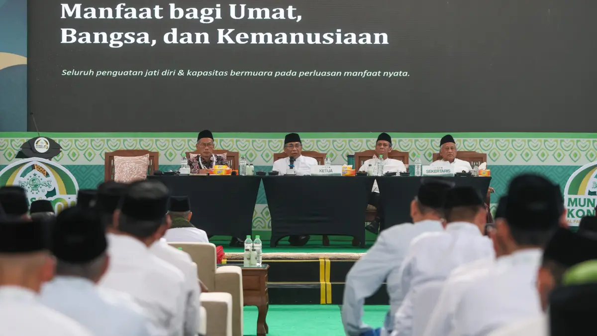  Gus Yahya ketika memaparkan pencapaian PBNU dibawah kepemimpinannya (Foto: Wahyu Adji)
