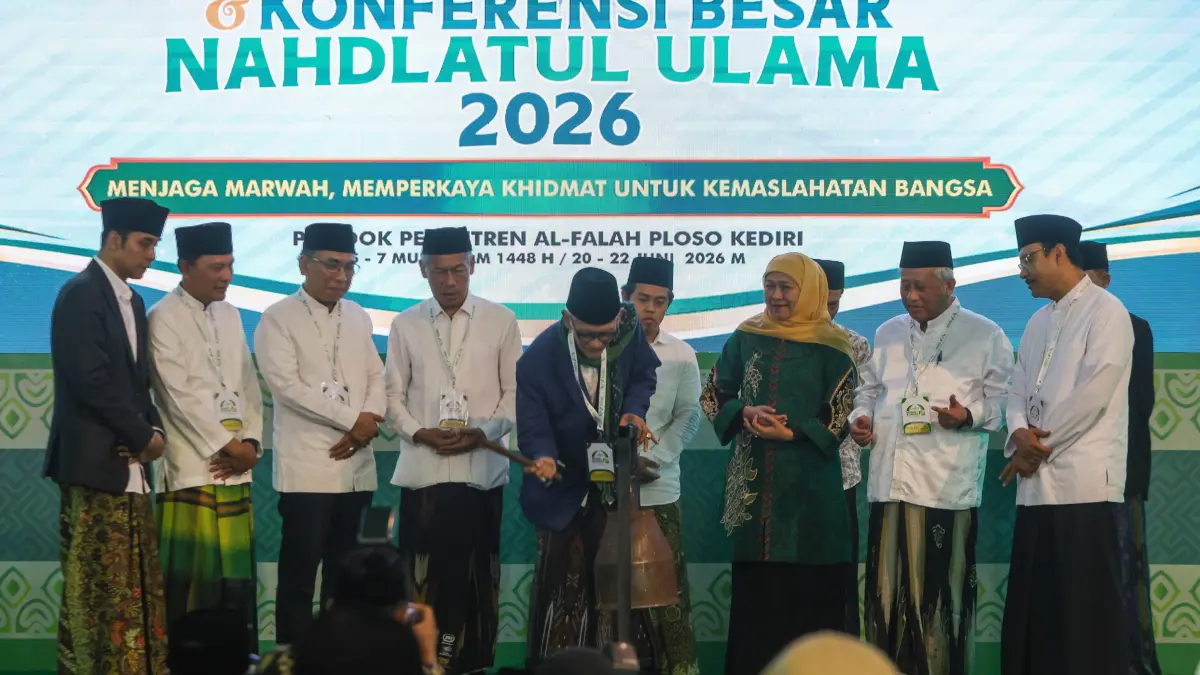 Munas Konbes NU di Ponpes Ploso Kediri resmi dibuka. (WAHYU ADJI)