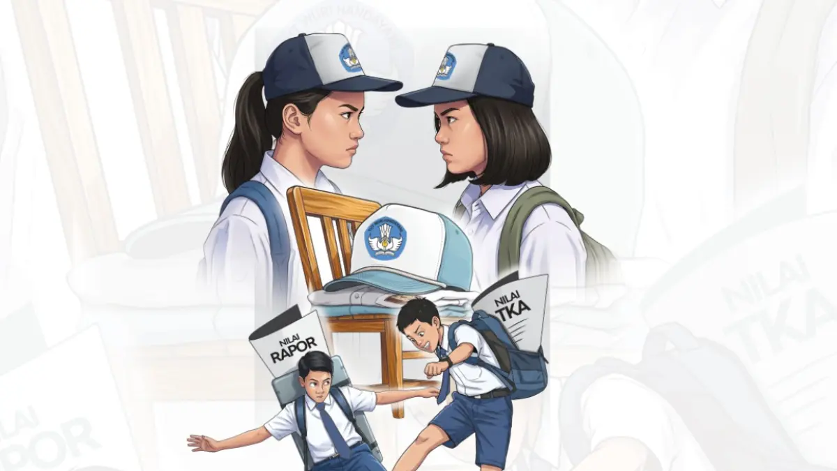 Ilustrasi SPMB SMA jalur prestasi nilai akademik. (Ilustrator: Afrizal)