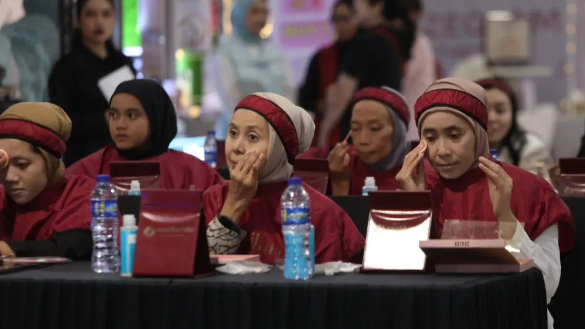 Keseruan beauty class di Kediri Beauty Fest 2026 (Wahyu Adji)