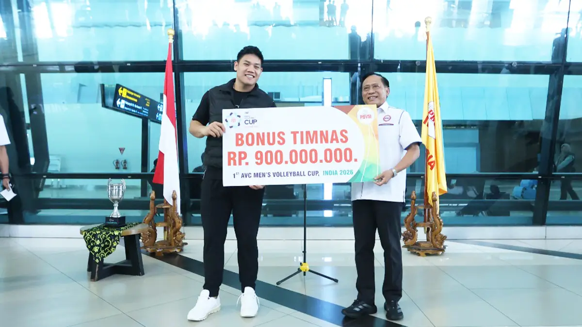 Timnas Voli Putra Indonesia mendapat apresiasi dari PP PBVSI berupa bonus senilai Rp 900 juta. (FOTO: PBVSI)