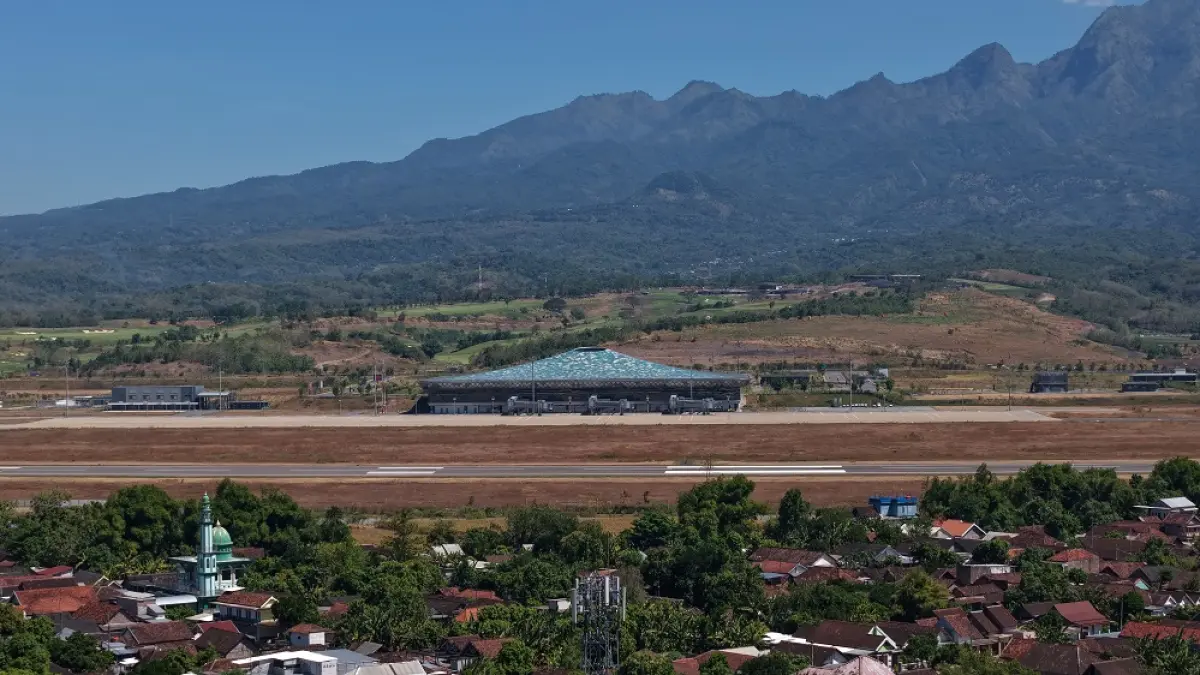 Bandara Internasional Dhoho Kediri direncanakan akan jadi embarkasi haji 2027. (Foto Wahyu Adji)
