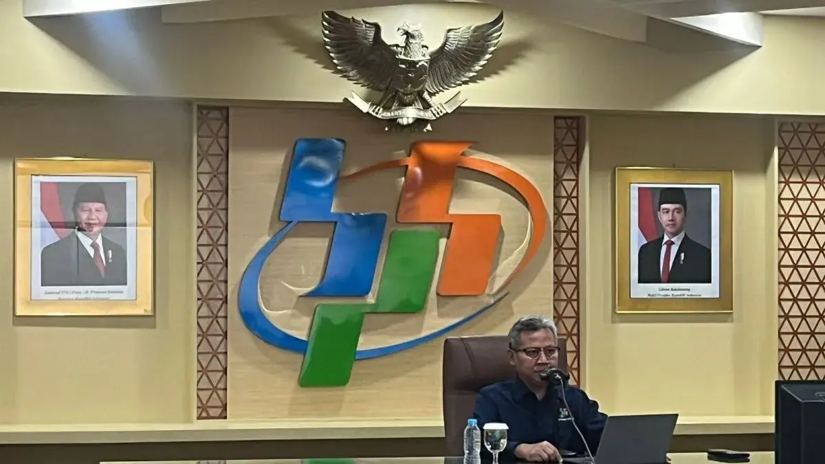 Deputi Bidang Statistik Distribusi dan Jasa Badan Pusat Statistik (BPS) Ateng Hartono. (ANTARA/AMuzdaffar Fauzan)