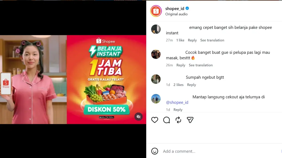 Belanja Instant 1 Jam Tiba