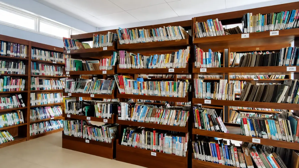 Rak buku yang terpajang di dalam Perpustakaan Mastrip Kec. Pare (Sumber Foto : Imam Fathoni/JPRK)
