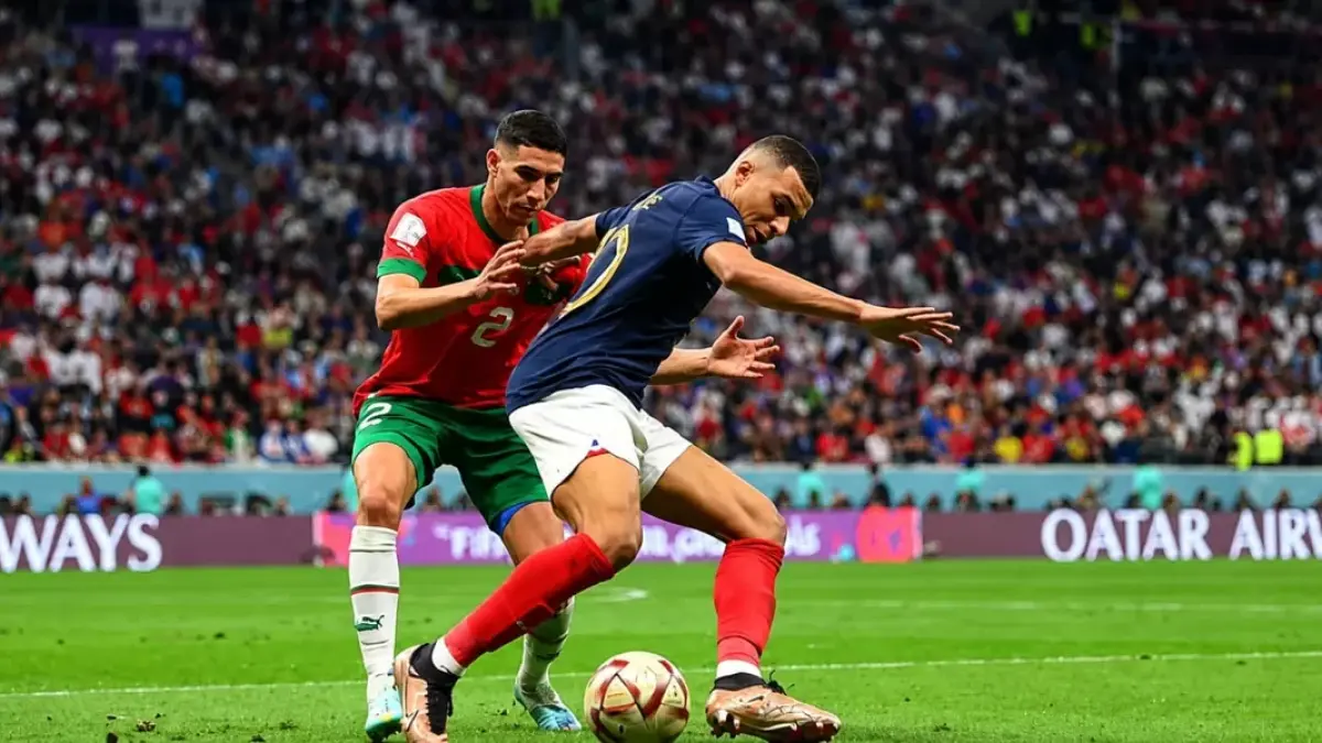 Prancis vs Maroko saat Piala dunia 2022 Qatar