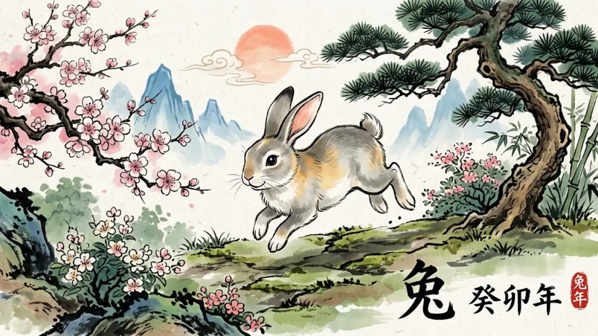 Ilustrasi Shio Kelinci.