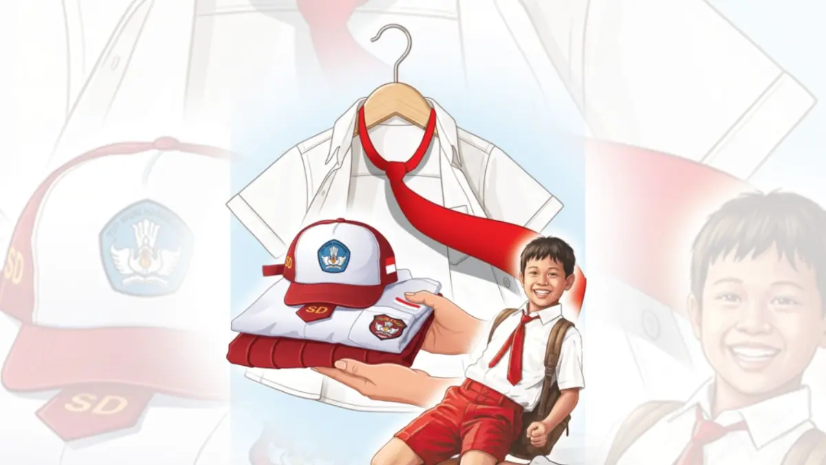 Ilustrasi pembagian seragam gratis untuk siswa SD dan SMP di Kota Kediri. 