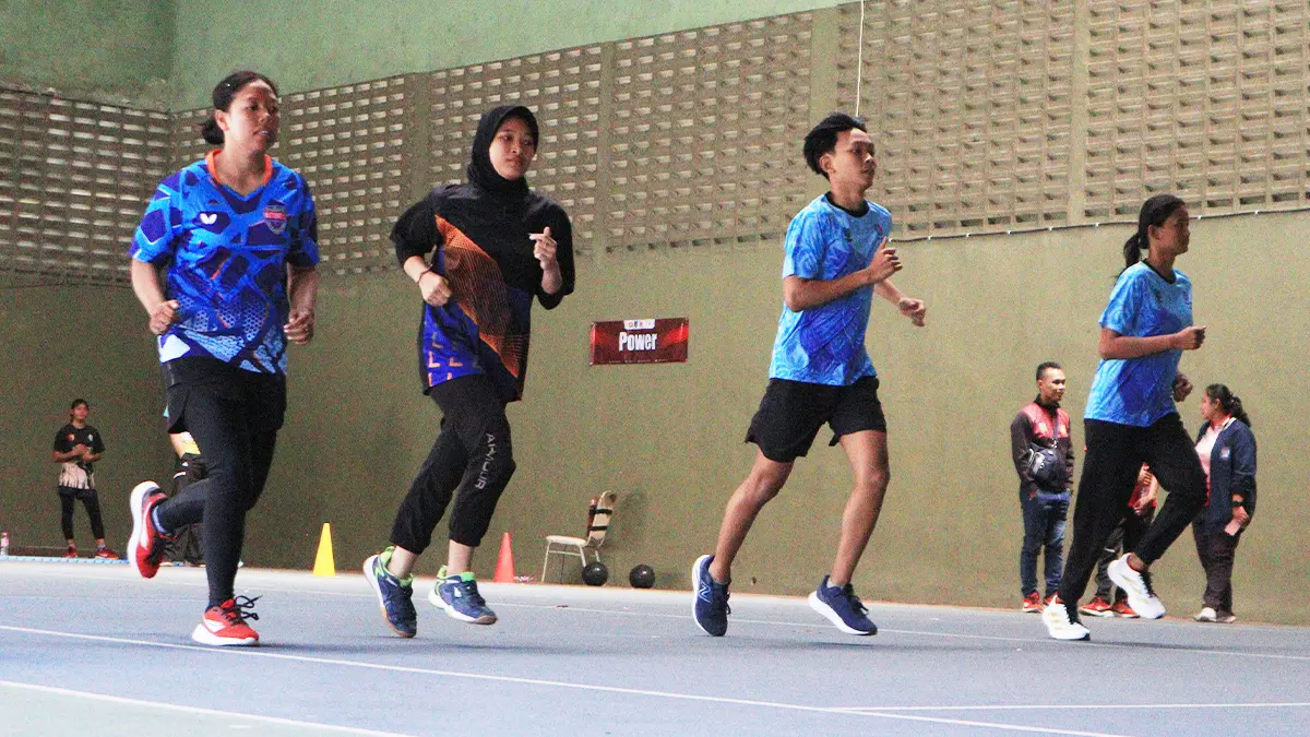 Atlet Kabupaten Kediri saat menjalani tes parameter. (FOTO: Emilia Susanti/JPRK)