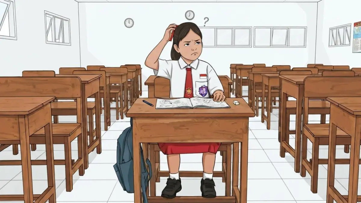 Ilustrasi SD negeri yang kekurangan siswa. 