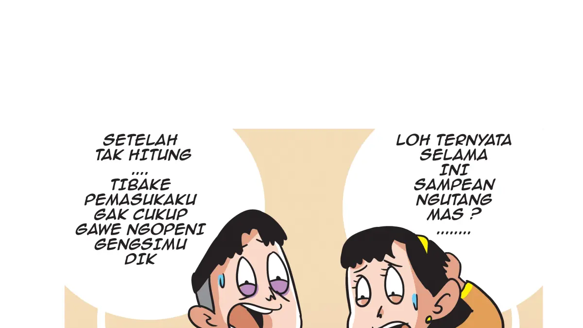 Ilustrasi Kelilit Pinjol Cinta Jebol. (Afrizal Syaiful M/JPRK)