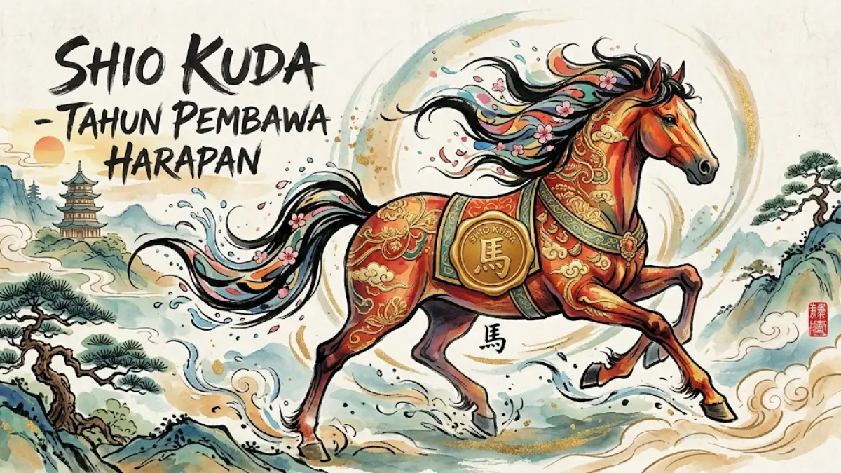 Ilustrasi shio kuda.
