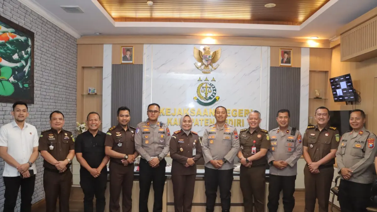 Sinergi Polres Kediri dengan Kejari Kabupaten Kediri. (Foto Polres Kediri)