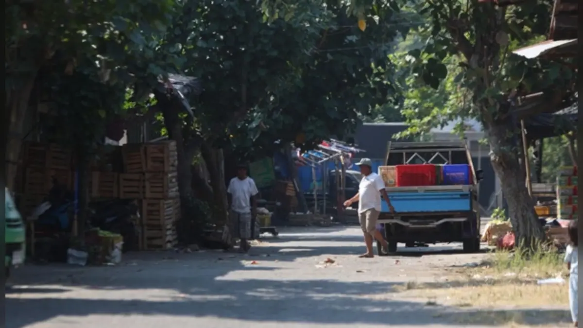 Suasana pasar buah Banyakan Kediri. (WAHYU ADJI/JPRK)