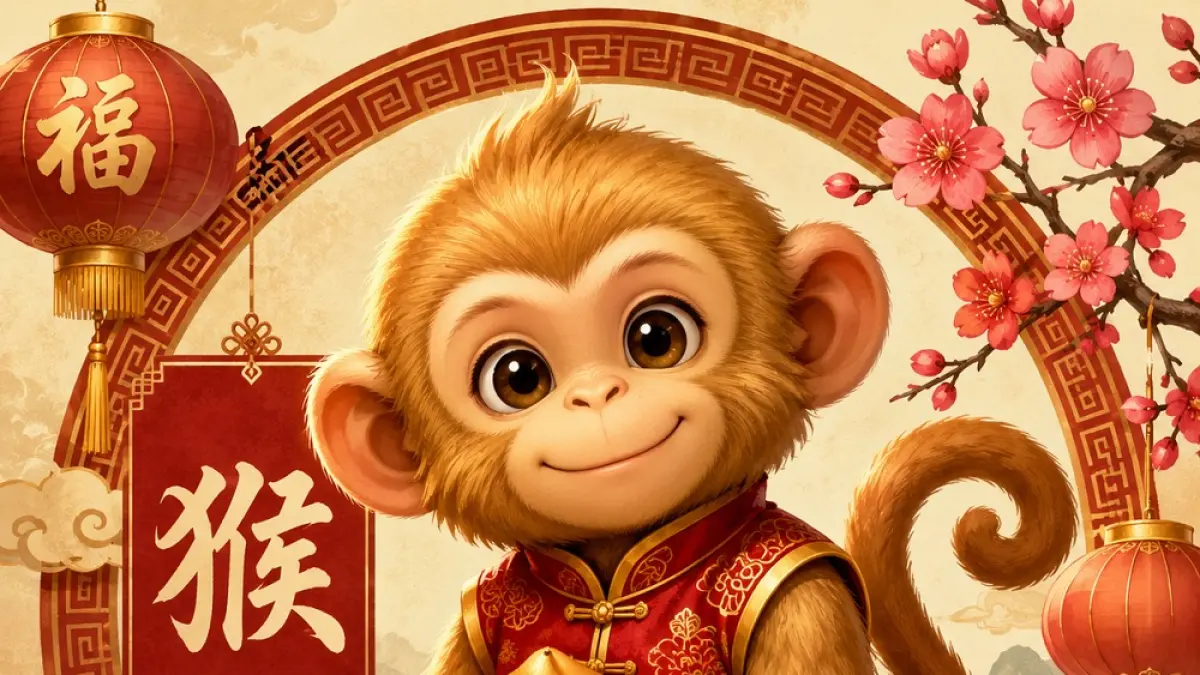 Ilustrasi Shio Monyet.