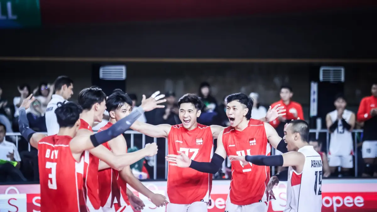 Tim nasional voli putra Indonesia. (FOTO: PBVSI)
