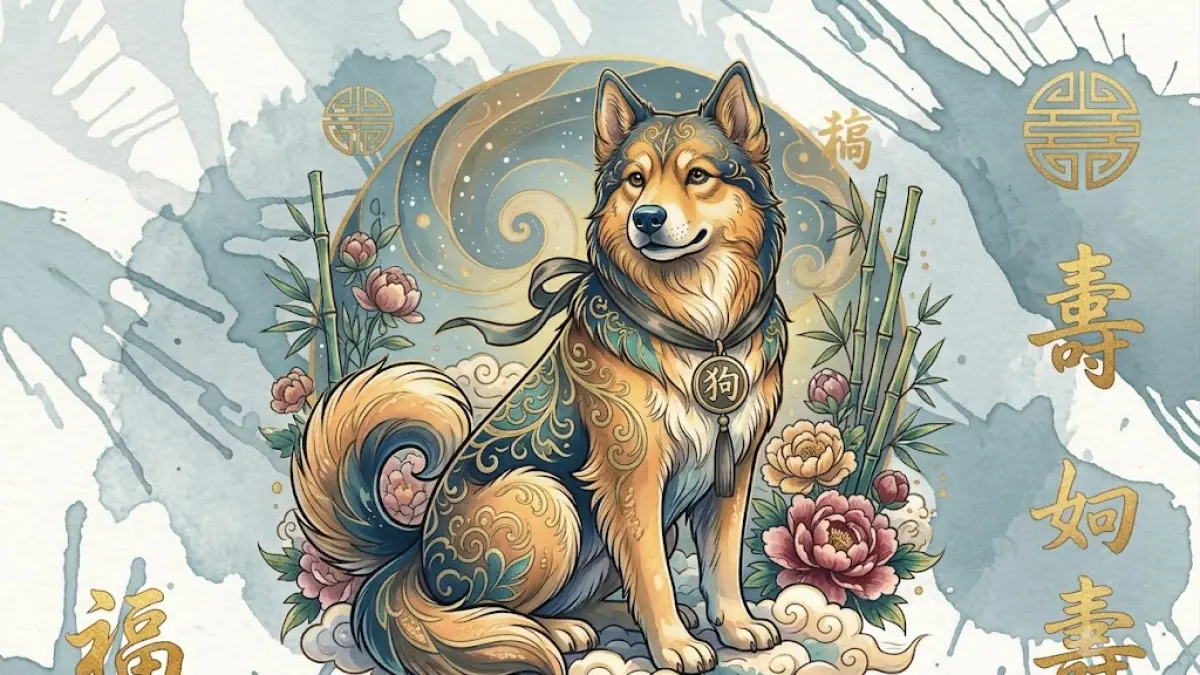 Ilustrasi shio anjing.