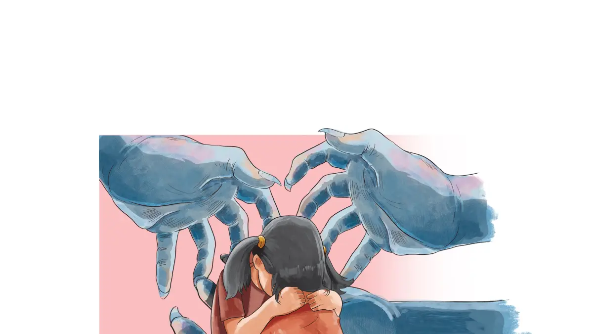 Ilustrasi kekerasan anak. (Afrizal Syaiful M/JPRK)